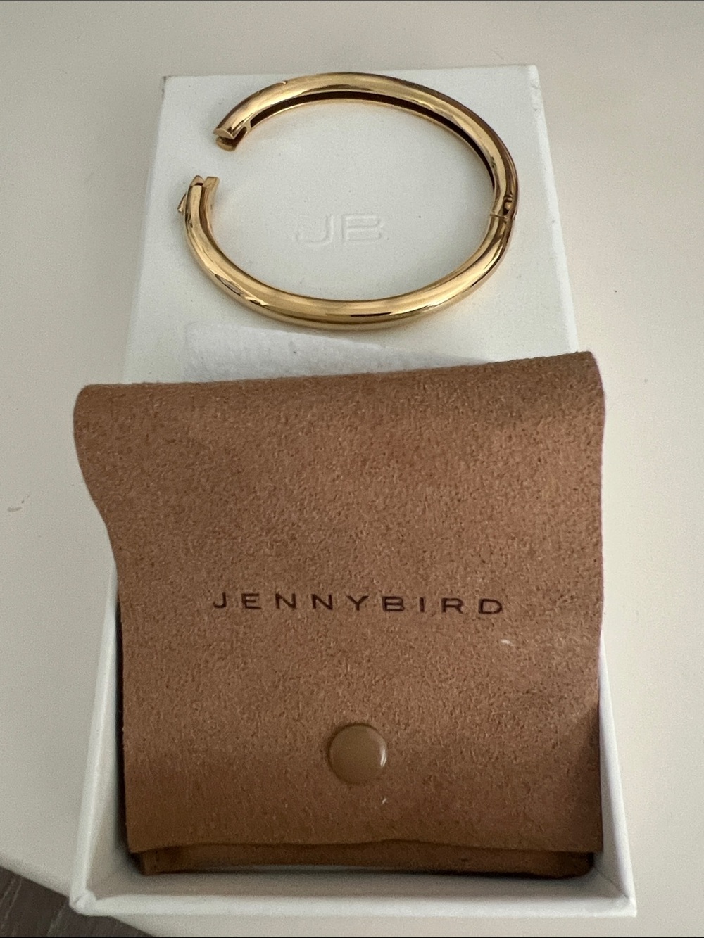 Jenny Bird Gia Gold Hinged Bangle Bracelet